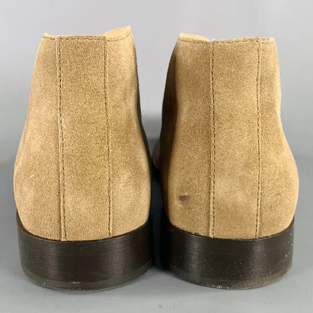 BANANA REPUBLIC Size 9.5 Taupe Suede Lace-Up Boots